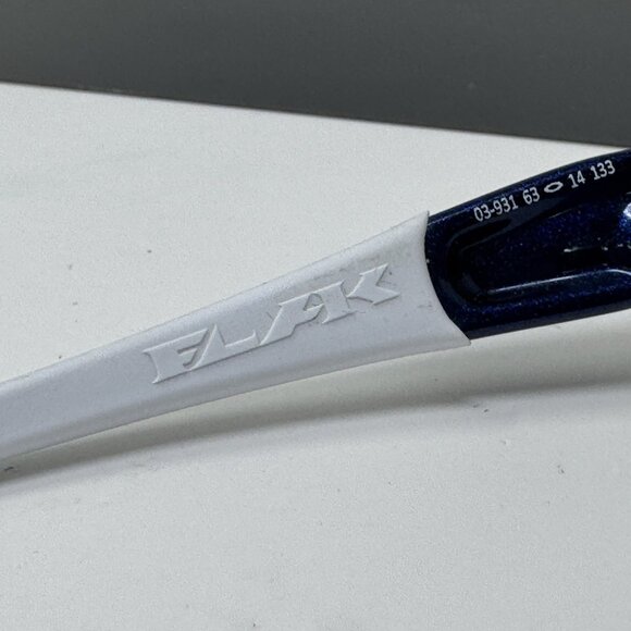 Oakley Sunglasses Flak Jacket XLJ 03-931 Team Navy Blue w/ Black Iridium - Picture 7 of 15